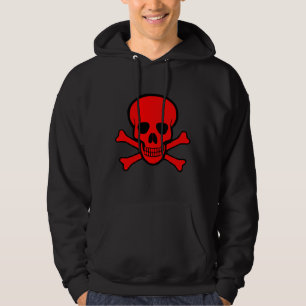 Moletom Com Capuz Crânio & Hoodie vermelhos dos Crossbones