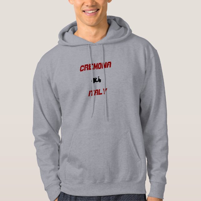 Moletom Com Capuz Cremona, Patinete da Itália (Frente)