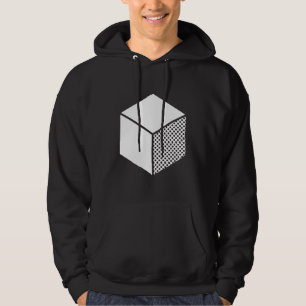 Moletom Com Capuz Cubo - Branco no Escuro