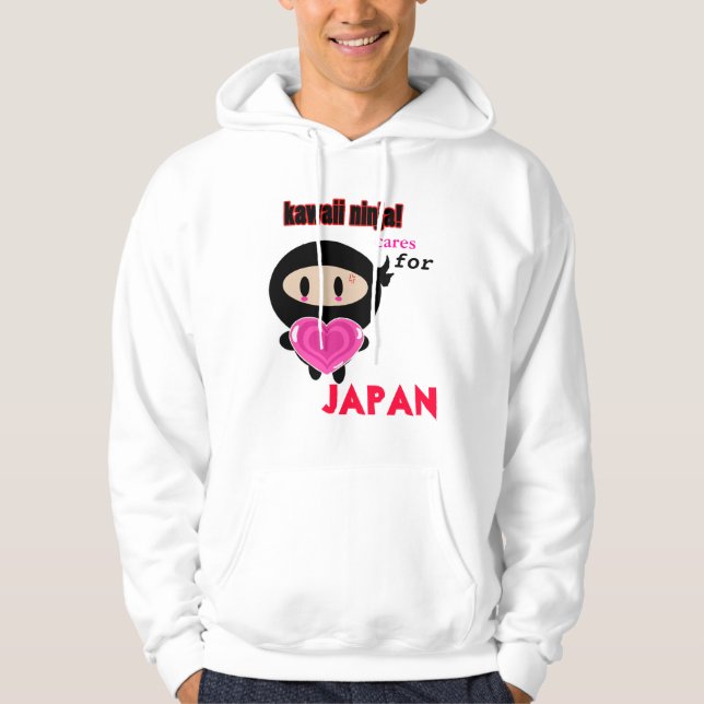 Moletom Com Capuz Cuidados de Kawaii Ninja para Japão (Frente)