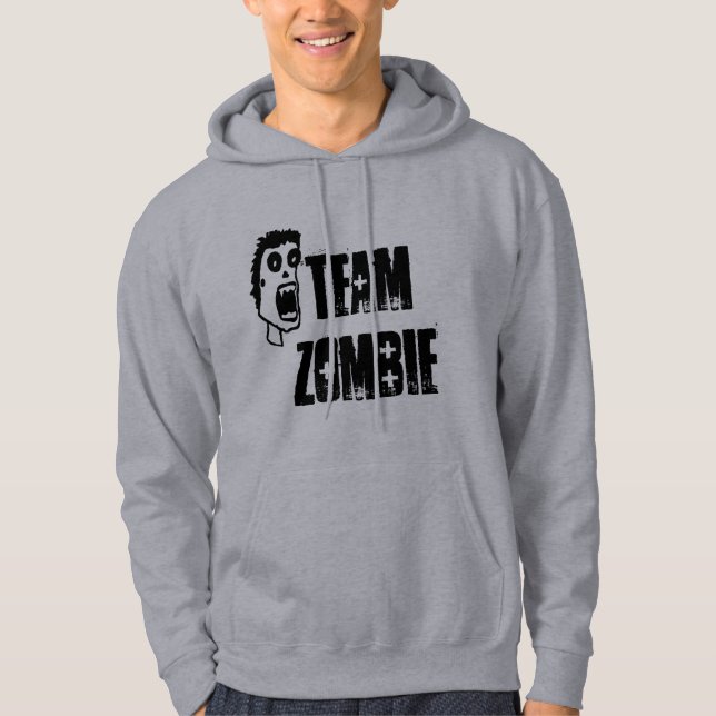 Moletom Com Capuz Da "Hoodie do zombi do zombi equipe" (Frente)
