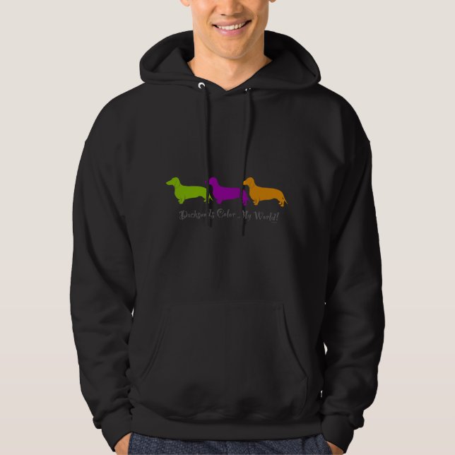 Moletom Com Capuz Dachshund - design astuto original de Doxie (Frente)