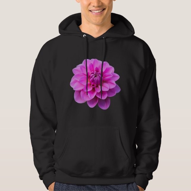 Moletom Com Capuz Dahlia Rosa (Isolada) (Frente)
