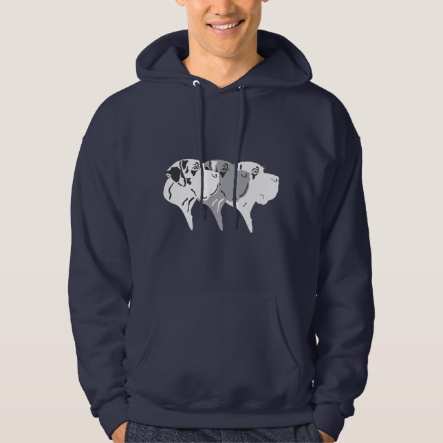 Moletom Com Capuz Daneques Harle Merle Brancos (Frente)