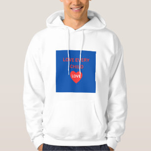 Moletom com Capuz de Coração Branco Amar a Cada Cr