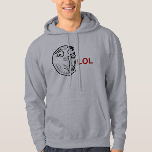 Moletom Com Capuz De LOL do riso cara alta Meme da raiva para fora