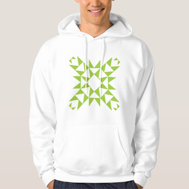 Moletom Com Capuz Decorativo 01 - Verde Marciano (Frente)