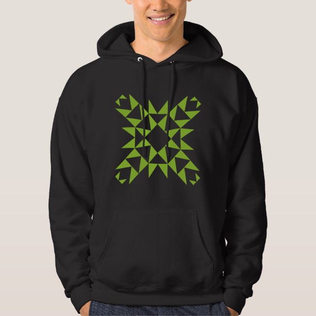 Moletom Com Capuz Decorativo 01 - Verde Marciano (Frente)