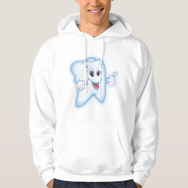 Moletom Com Capuz Dentes felizes saudáveis (Frente)