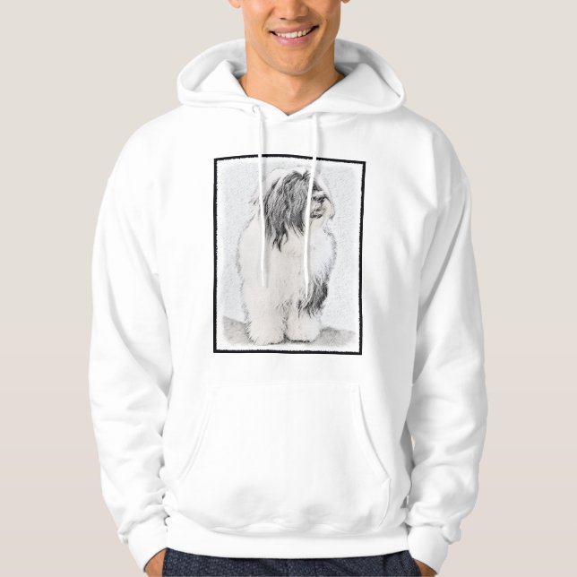 Moletom Com Capuz Desenho Collie Com Carapaça - Arte Cachorra Origin (Frente)