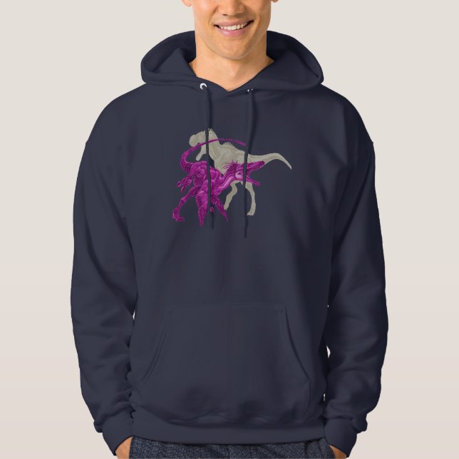Moletom Com Capuz Design do hoodie dos dinossauros (Frente)