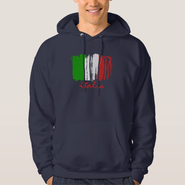 Moletom Com Capuz Design do pincel de Italia (Frente)