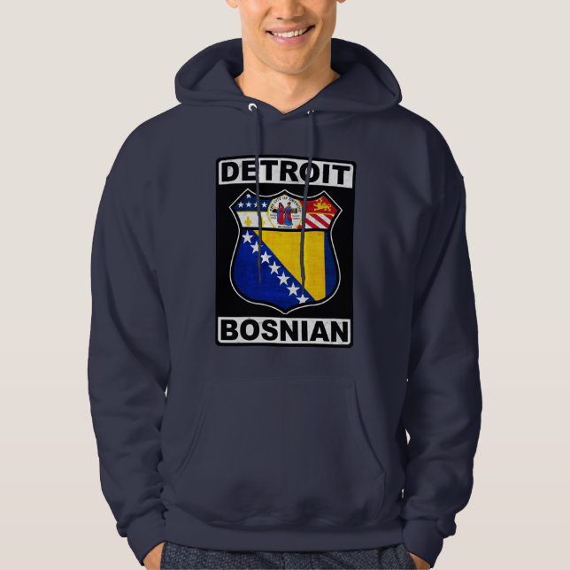 Moletom Com Capuz Detroit Bosnian American Design Hoodie (Frente)