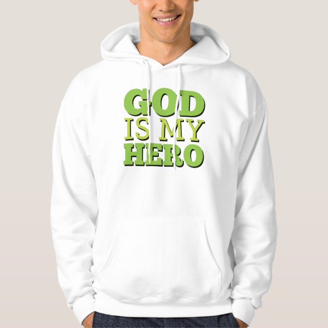 Moletom Com Capuz Deus é meu herói (Frente)