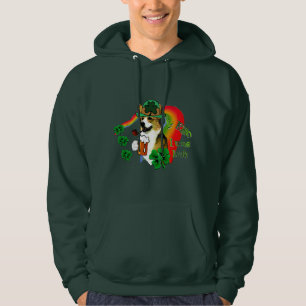 Moletom Com Capuz Dia de São Patrício Welsh Corgi