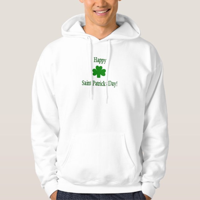 Moletom Com Capuz Dia feliz do St. Patricks (Frente)