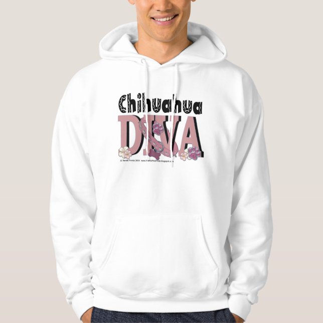 Moletom Com Capuz DIVA da chihuahua (Frente)
