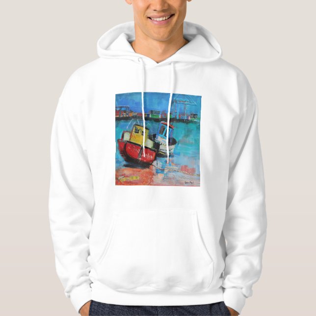 Moletom Com Capuz Dois barcos de pesca alegres 2012 (Frente)