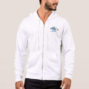Moletom com capuz e zíper masculino com logotipo d