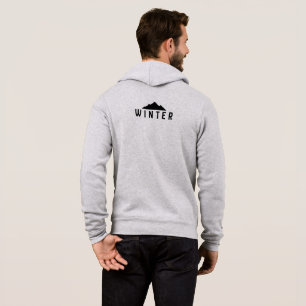 Moletom com Capuz e Zíper Minimal Winter Mountain