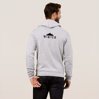 Moletom com Capuz e Zíper Minimal Winter Mountain