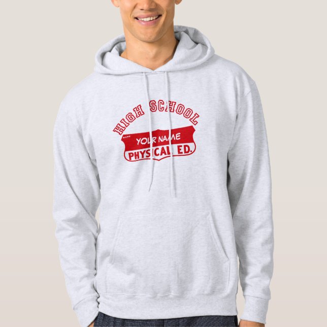Moletom Com Capuz Ed físico retro (Frente)