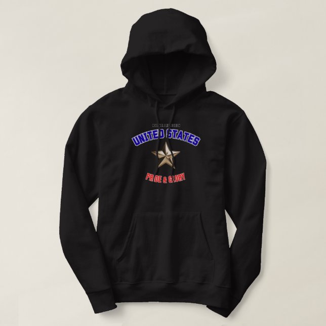 Moletom com Capuz Edição Orgulho Nacional EUA (Frente do Design)