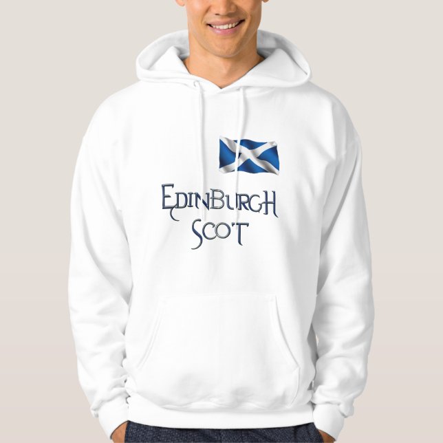 Moletom Com Capuz Edinburgh Flag of Scotland Patriotic Hoodie (Frente)