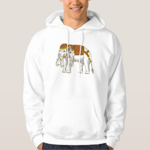 Moletom Com Capuz Elefante Branco Tailandês Erawan