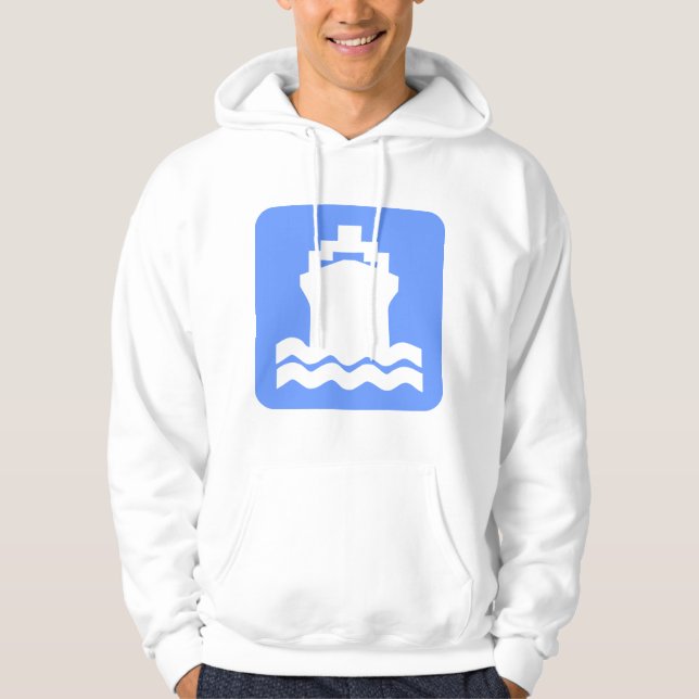 Moletom Com Capuz Em Forma - Azul Bebê (Frente)