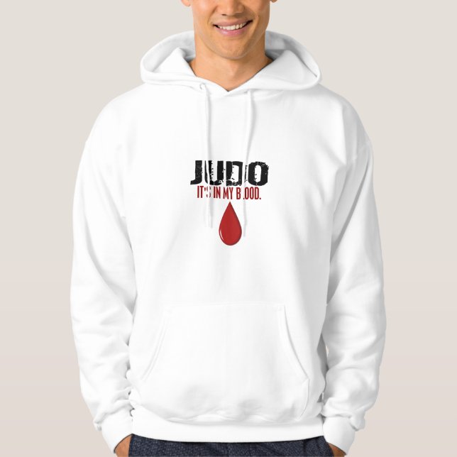 Moletom Com Capuz Em meu JUDO do sangue (Frente)