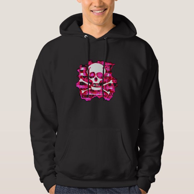 Moletom Com Capuz Emo Skull & Crossbones (Frente)
