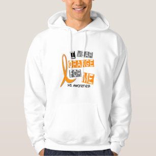 Moletom Com Capuz Esclerose múltipla do MS eu visto a laranja para