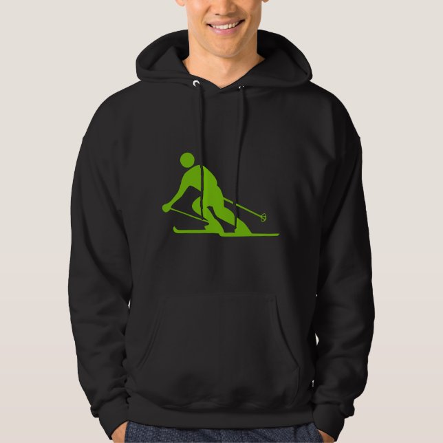 Moletom Com Capuz Esqui - Verde marciano (Frente)