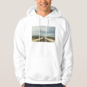 Moletom Com Capuz Estrada reta longa com a paisagem de Baja do