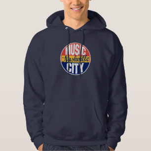 Moletom Com Capuz Etiqueta do vintage de Nashville