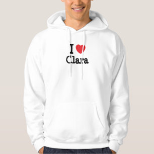 Moletom Com Capuz Eu adoro Clara coração T-Shirt