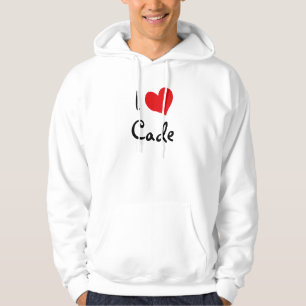 Moletom Com Capuz Eu amo Cade