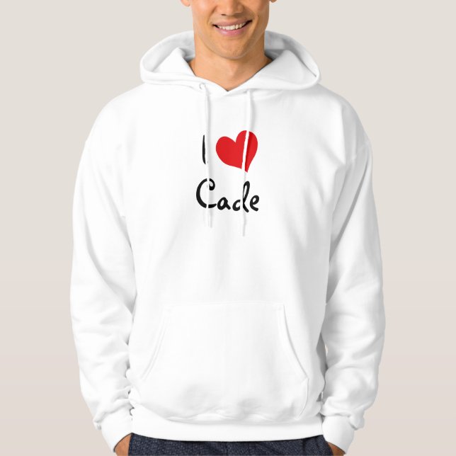 Moletom Com Capuz Eu Amo Cade (Frente)