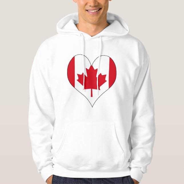 Moletom Com Capuz Eu amo Canadá (Frente)