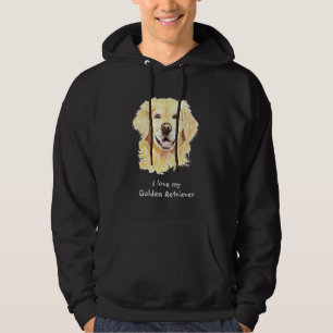 Moletom Com Capuz Eu Amo meu Ouro Retriever, Cachorro, Pet