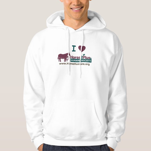 Moletom Com Capuz Eu amo o cavalo mais - o Hoodie (Frente)