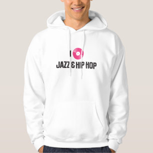 Moletom Com Capuz Eu amo o jazz e o Hiphop