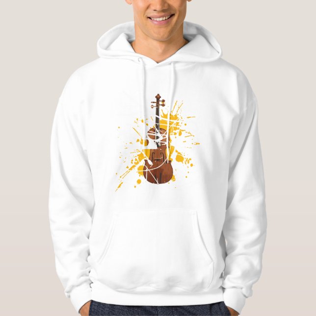 Moletom Com Capuz Eu amo o violino (Frente)
