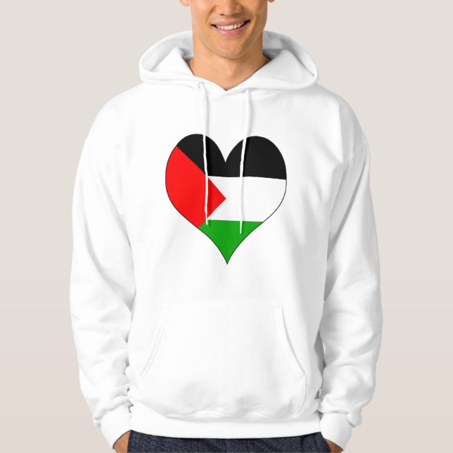 Moletom Com Capuz Eu amo Palestina (Frente)