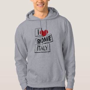 Moletom Com Capuz Eu amo Roma Italia