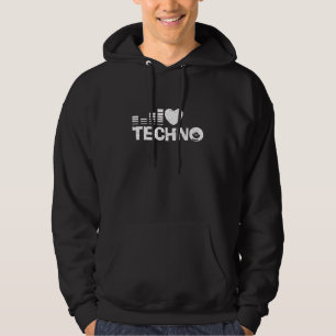Moletom Com Capuz Eu amo Techno