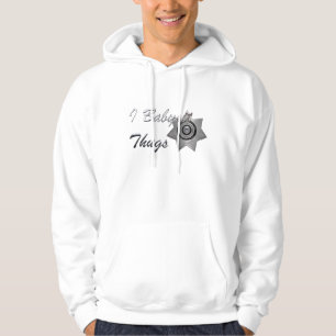 Moletom Com Capuz Eu Babysit Thugs-Officer Sweatshirt-Silver Crachá