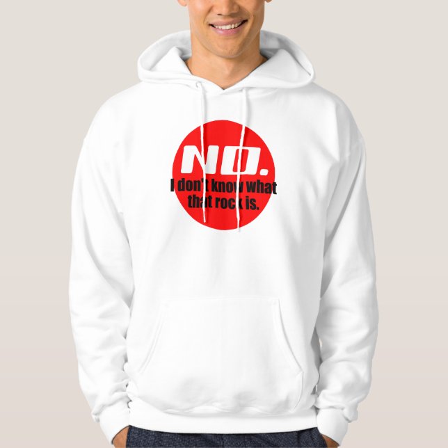 Moletom Com Capuz Eu Não Sei O Que É Essa Rocha (Vermelho) (Frente)