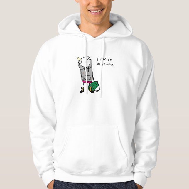 Moletom Com Capuz "Eu posso fazer qualquer coisa" Hoodie (Frente)